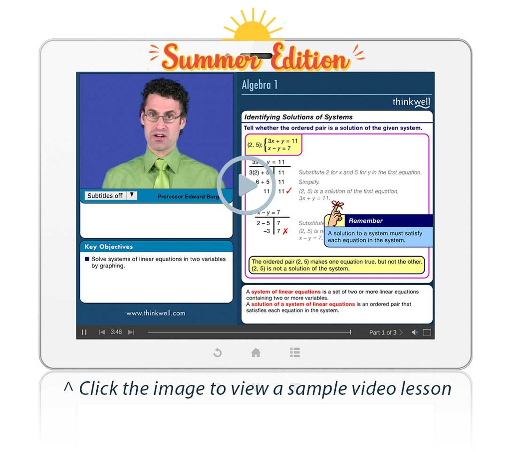 Algebra 1 Online Course - Summer Edition