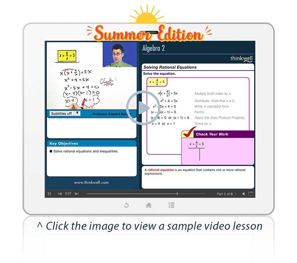 Algebra 2 Online Course - Summer Edition