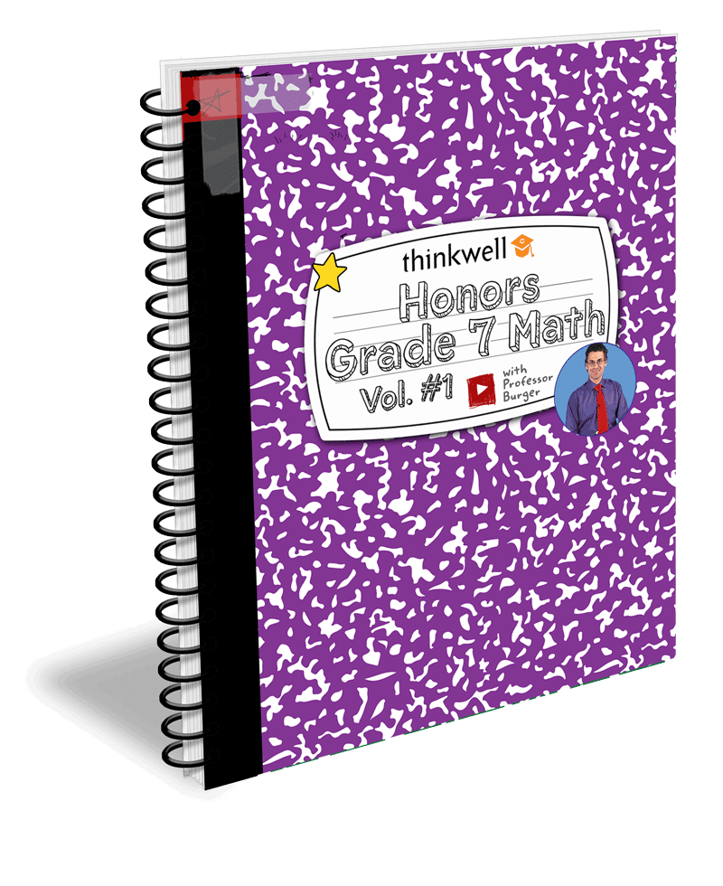 Honors 7th Grade Math Companion Book: Volume 1