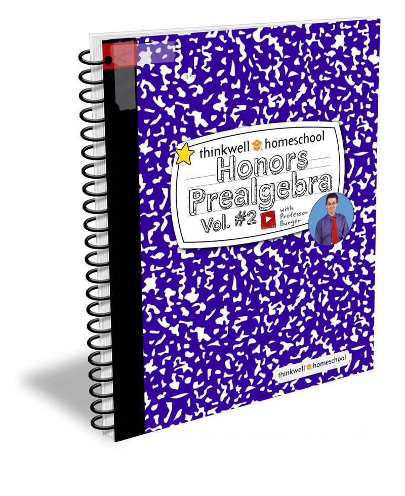 Honors Prealgebra Companion Book: Volume 2