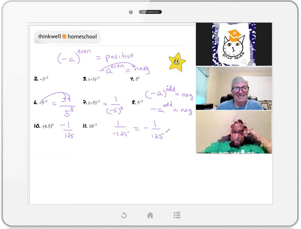 Math Workspace Honors Prealgebra (8th Grade Math) Office Hours - One Month | Thinkwell ...