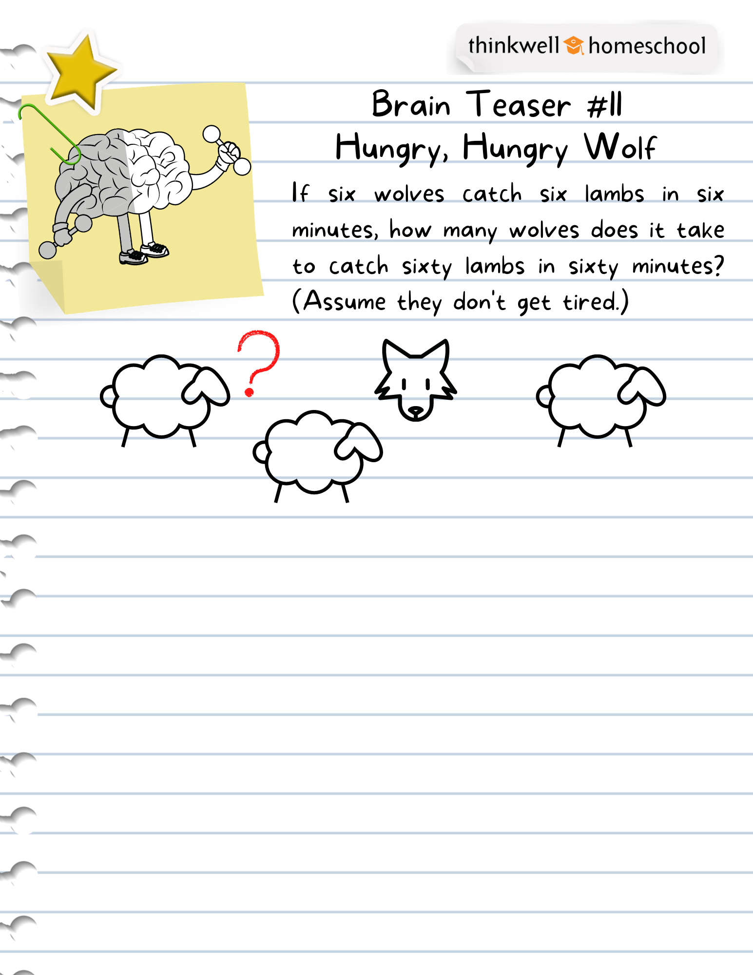 free-math-puzzles-thinkwell-homeschool for Free Printable Brain Teaser Worksheets Free Math Puzzles | Thinkwell Homeschool for Free Printable Brain Teaser Worksheets