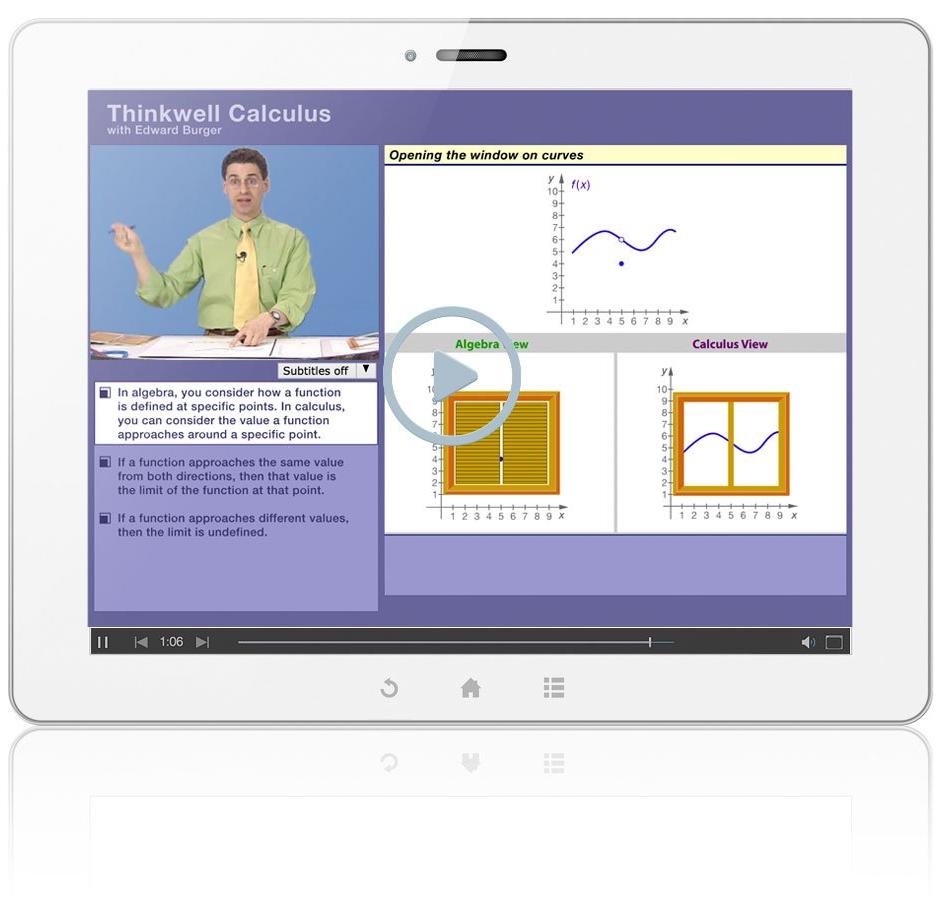 Thinkwell's AP Calculus AB with Professor Edward Burger Sample Video Lesson