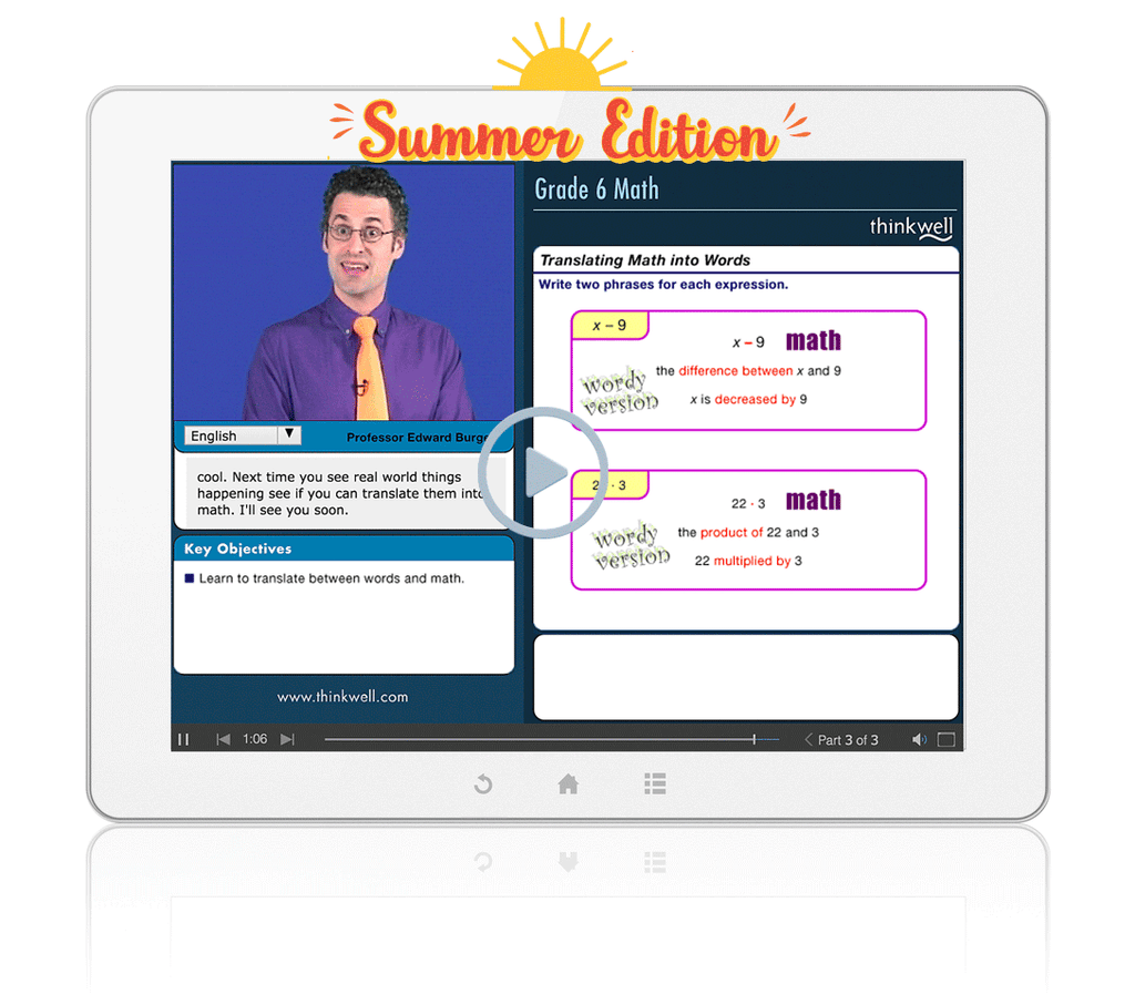 6th Grade Math Online Course - Summer Edition
