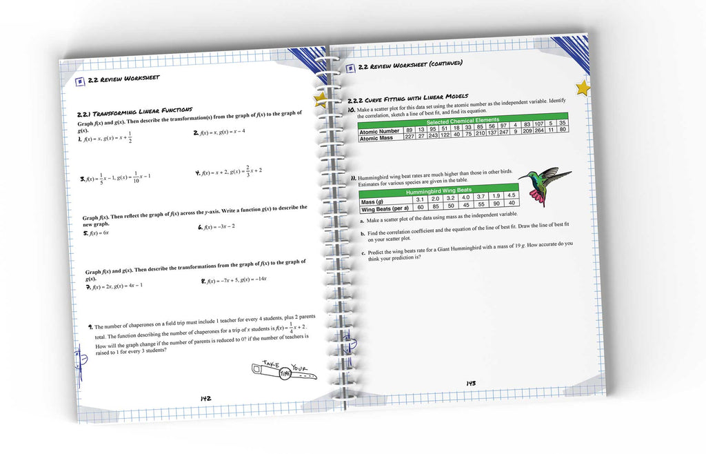 Honors Algebra 2 Companion Book Volume 1