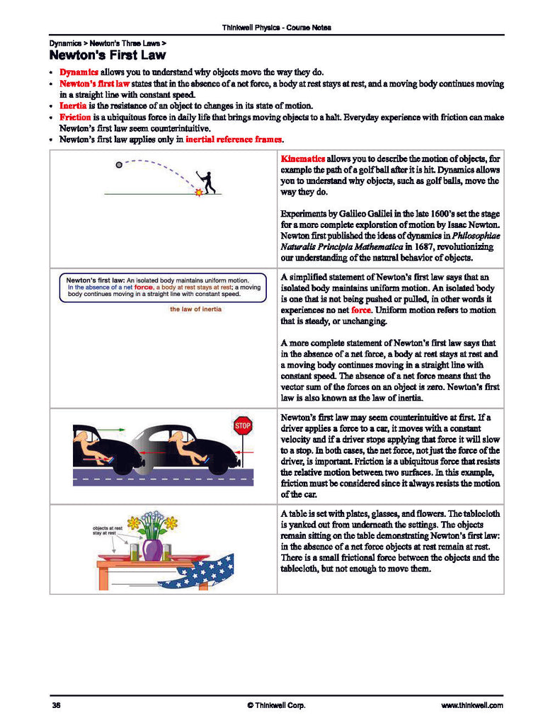 Honors Physics Printed Notes