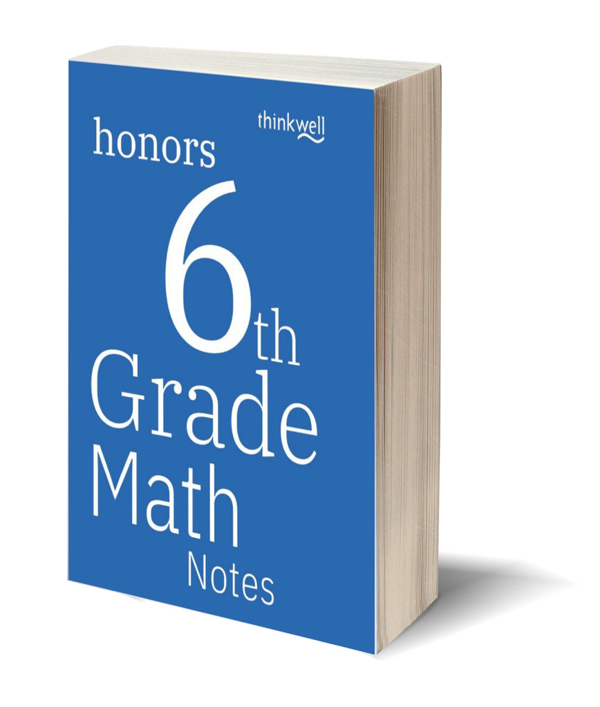 Honors 6th Grade Math Printed Notes